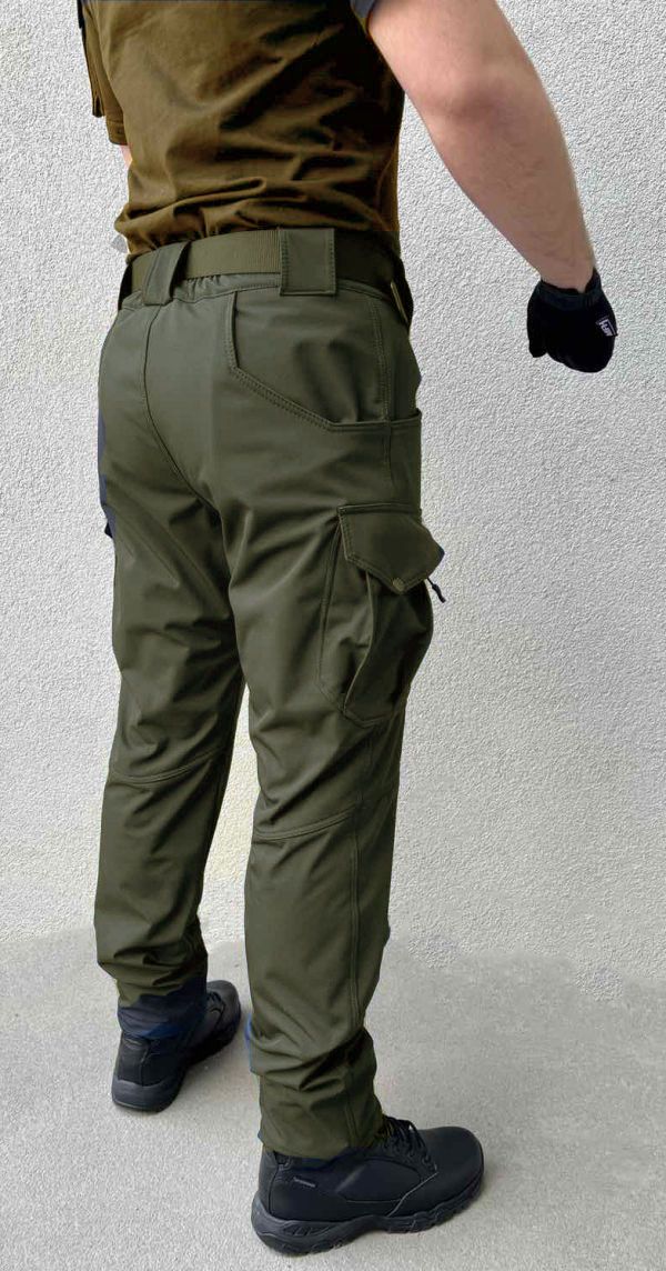 Зимен софт шел панталон- Маслинено зелен