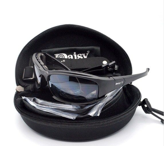 Тактически, защитни очила със 4 вида сменяеми плаки #12