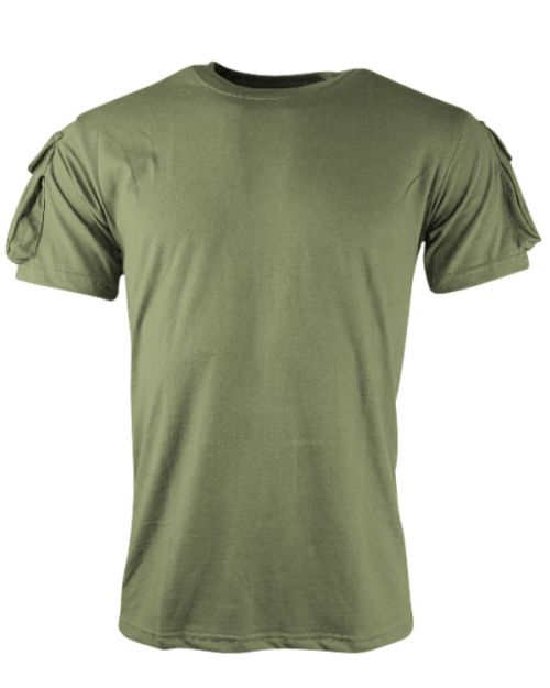 Τακτικό κοντομάνικο μπλουζάκι - Πράσινο της ελιάς