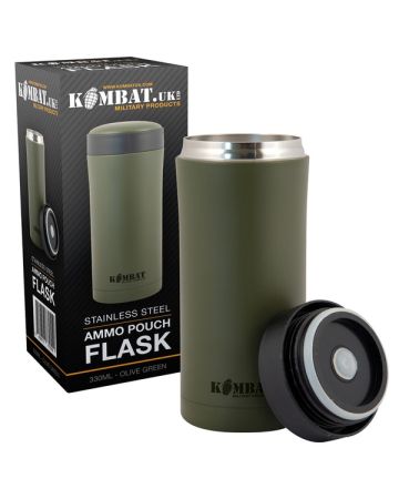 Ammo Pouch Flask - Olive Green - 330ml