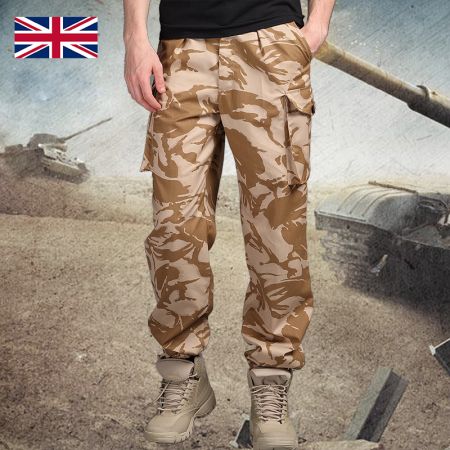 Military trousers, Desert, Army, England - Second hand