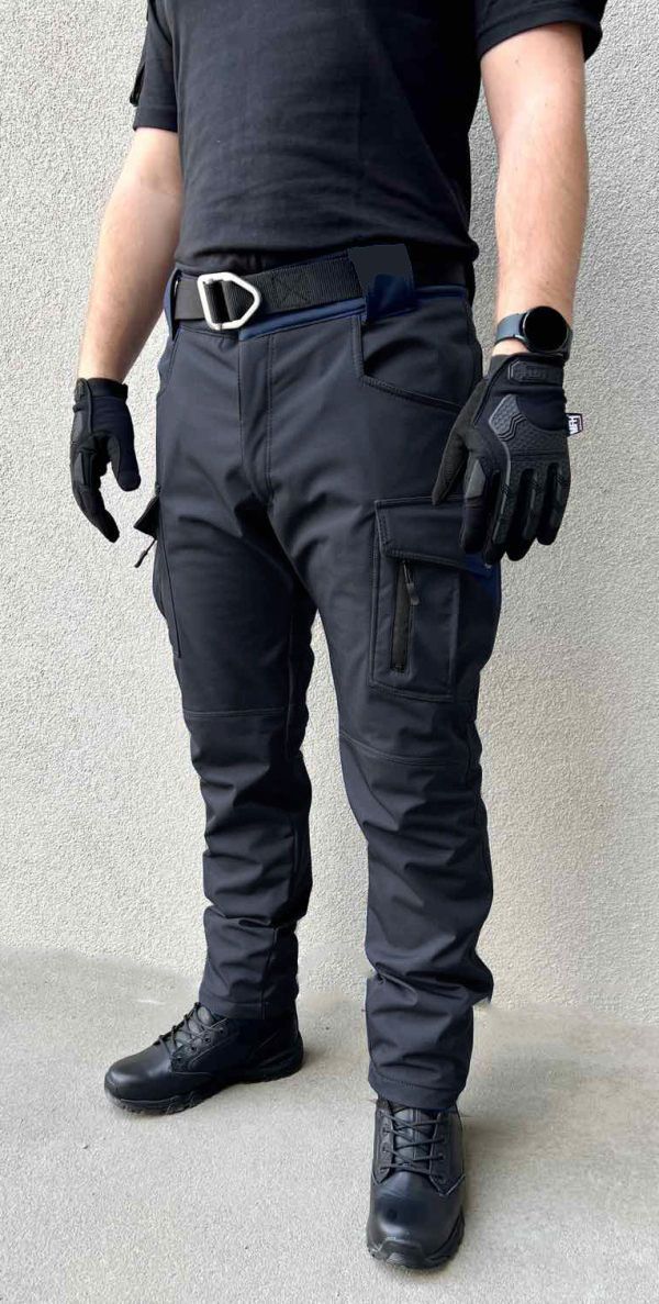 Winter tactical pants BLACK BLUE