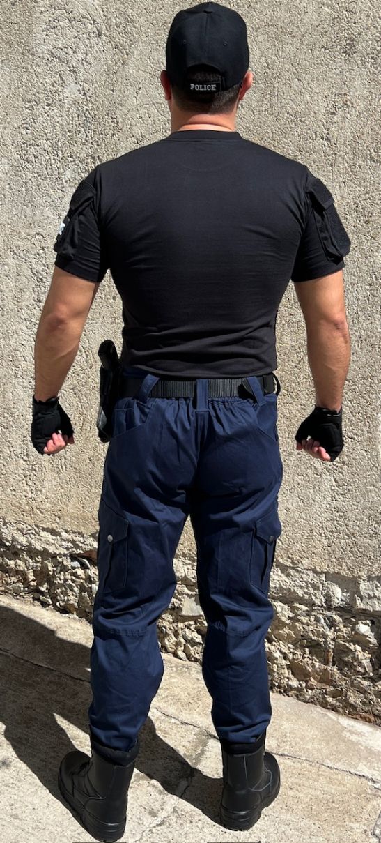Pantaloni tactici de vară din bumbac bleumarin -Politie