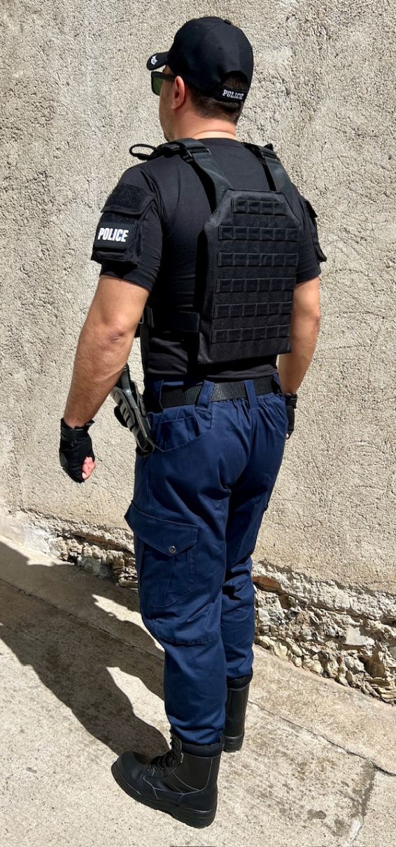 Летен, памучен тактически панталон, тъмно син - Police