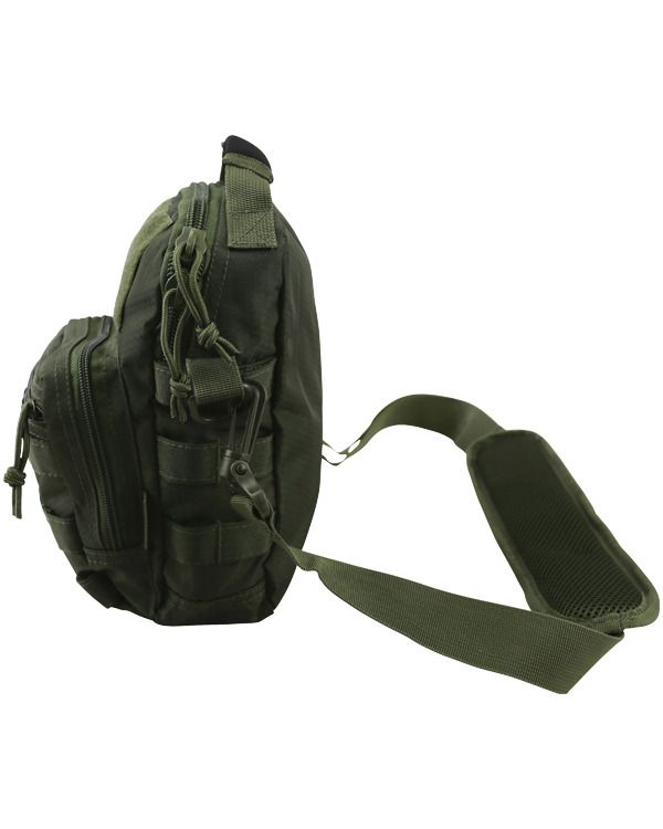 Combat Explorer Shoulder Bag Sling Backpack Pistol Holder- Green