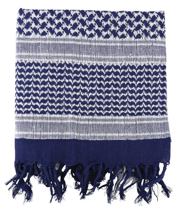 Shemagh Scarf - Blue and white