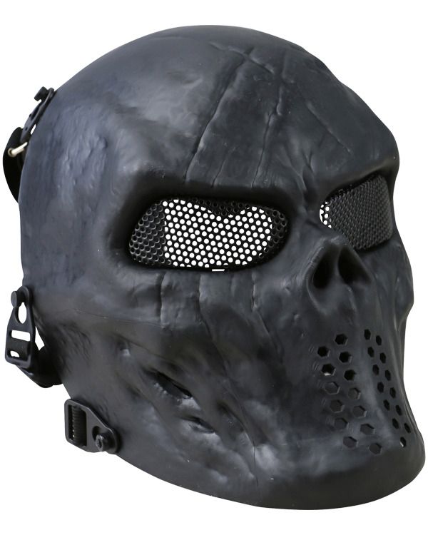 Schützende Airsoft-Gesichtsmaske Typ Skull - Schwarz