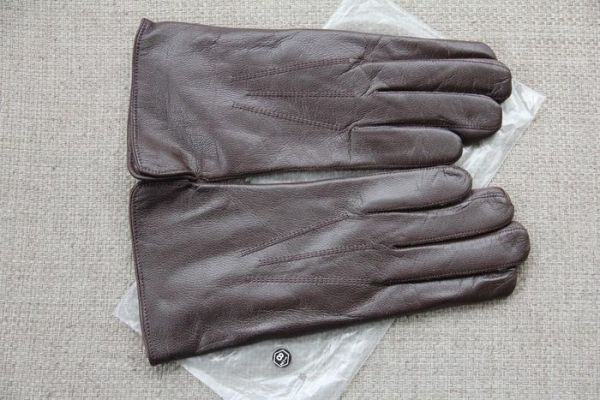 Army leather gloves - Belgium-Brown