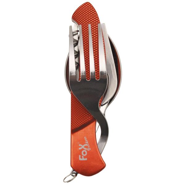 Pocket Cutlery Set, 6 in 1, red, divisible