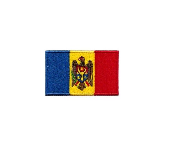 Iron Patch -  flag with sign Moldovan 