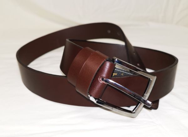 Leather belt - Dark brown