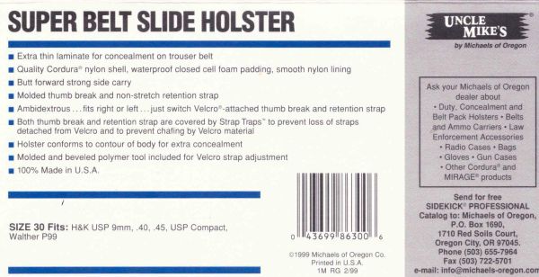 Holster, &quot;Uncle Mike´s&quot;