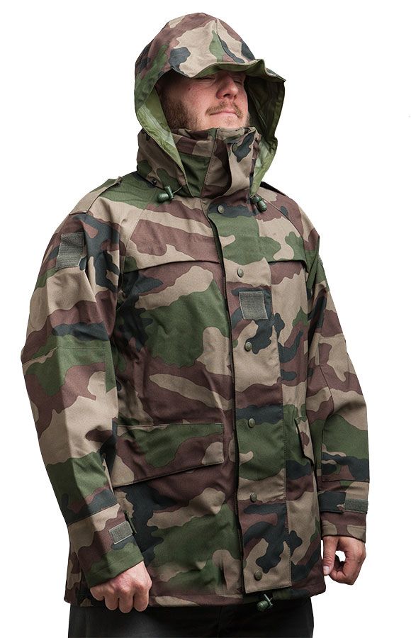 Genuine French army waterproof jacket in CCE camouflage pattern