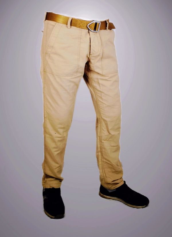 Men's pants Slim Fit from a mixture of linen - Beige