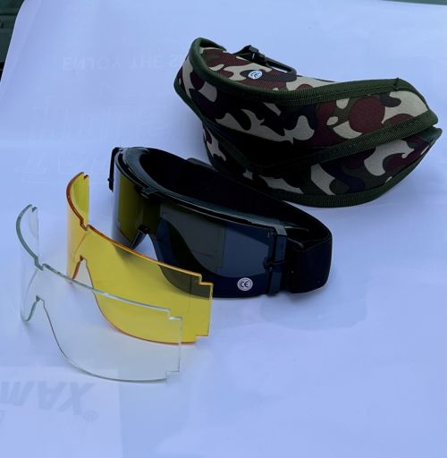 Тактически очила, маска с 3 вида плаки - Profile  #8