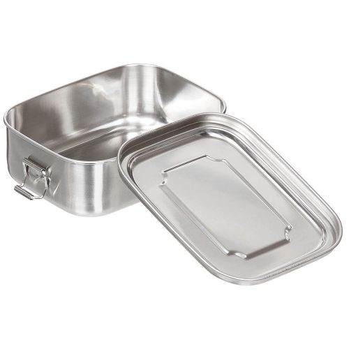 Lunchbox, Stainless Steel, ca. 16 x 13 x 6,2 cm