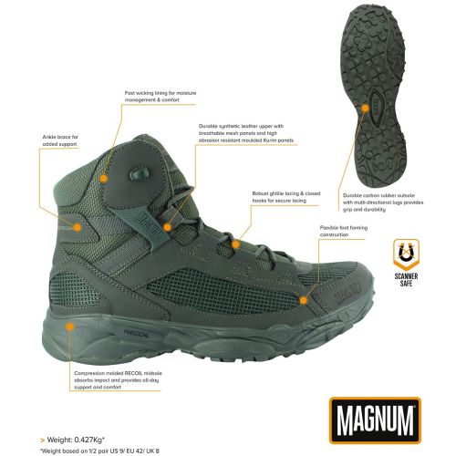Summer tactical boots Magnum Assault Tactical 5.0 - Olive green