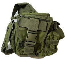 Чанта за през рамо Tactical - Черен / Зелен